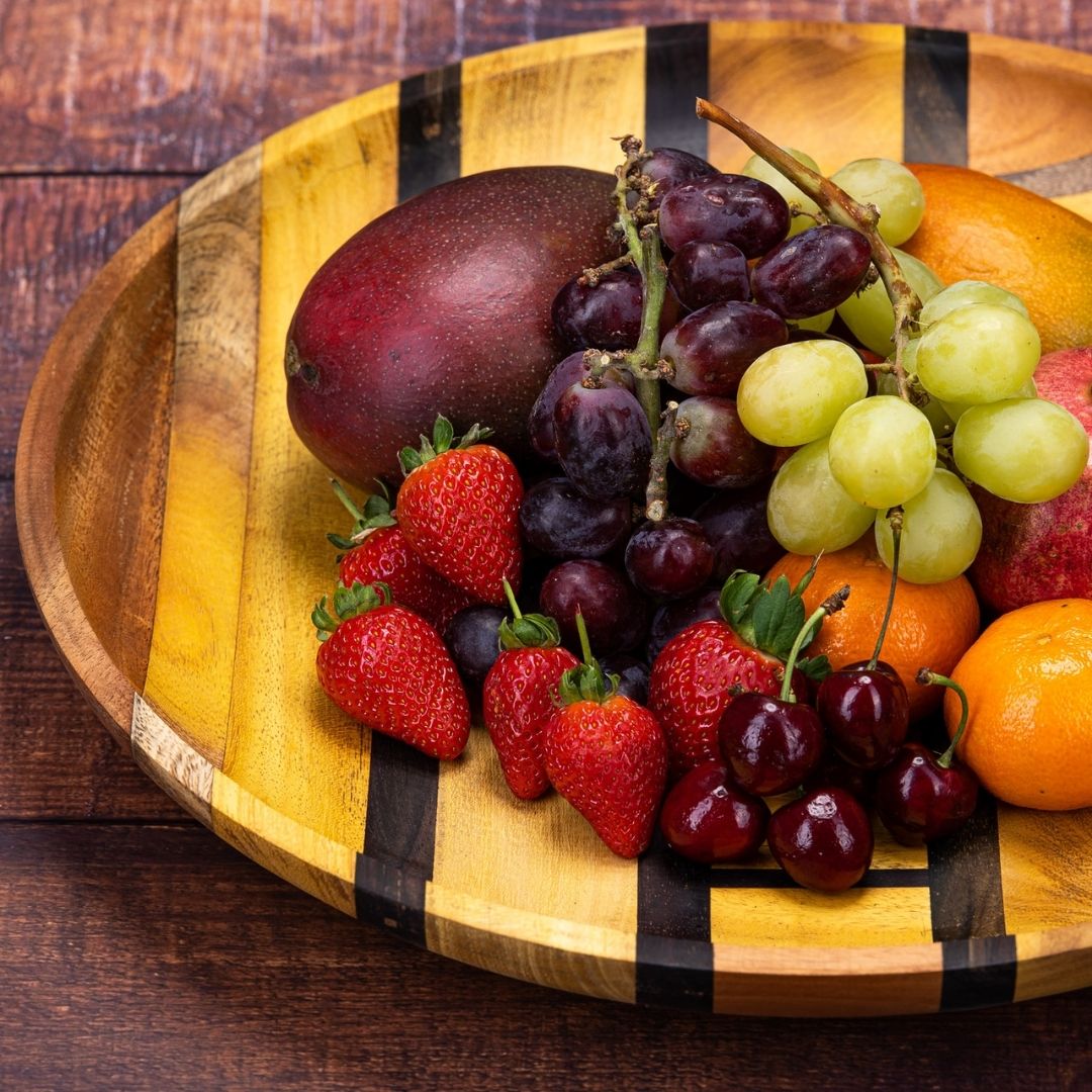 Artisan Upcycled End Grain Fruit Bowls (2 Patterns & 2 Sizes Available)-1