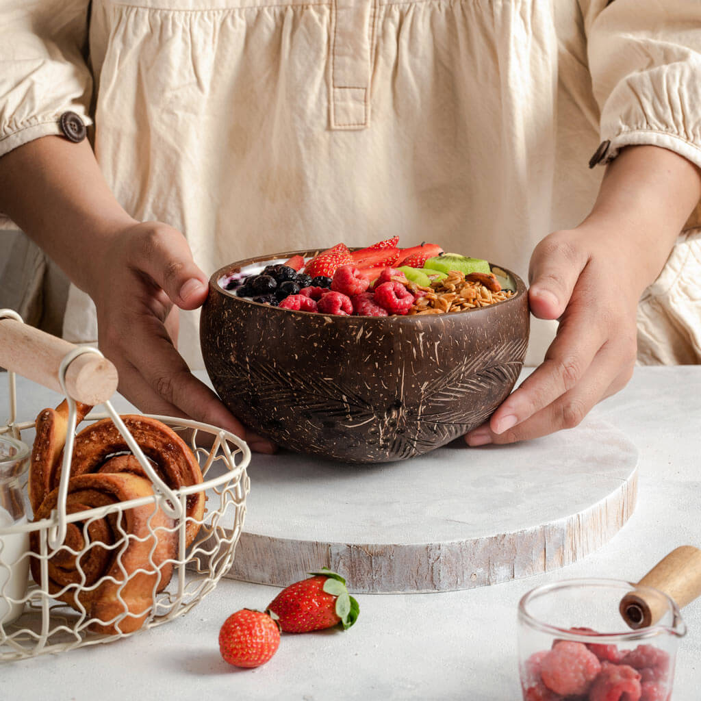 Eco-friendly coconut bowls