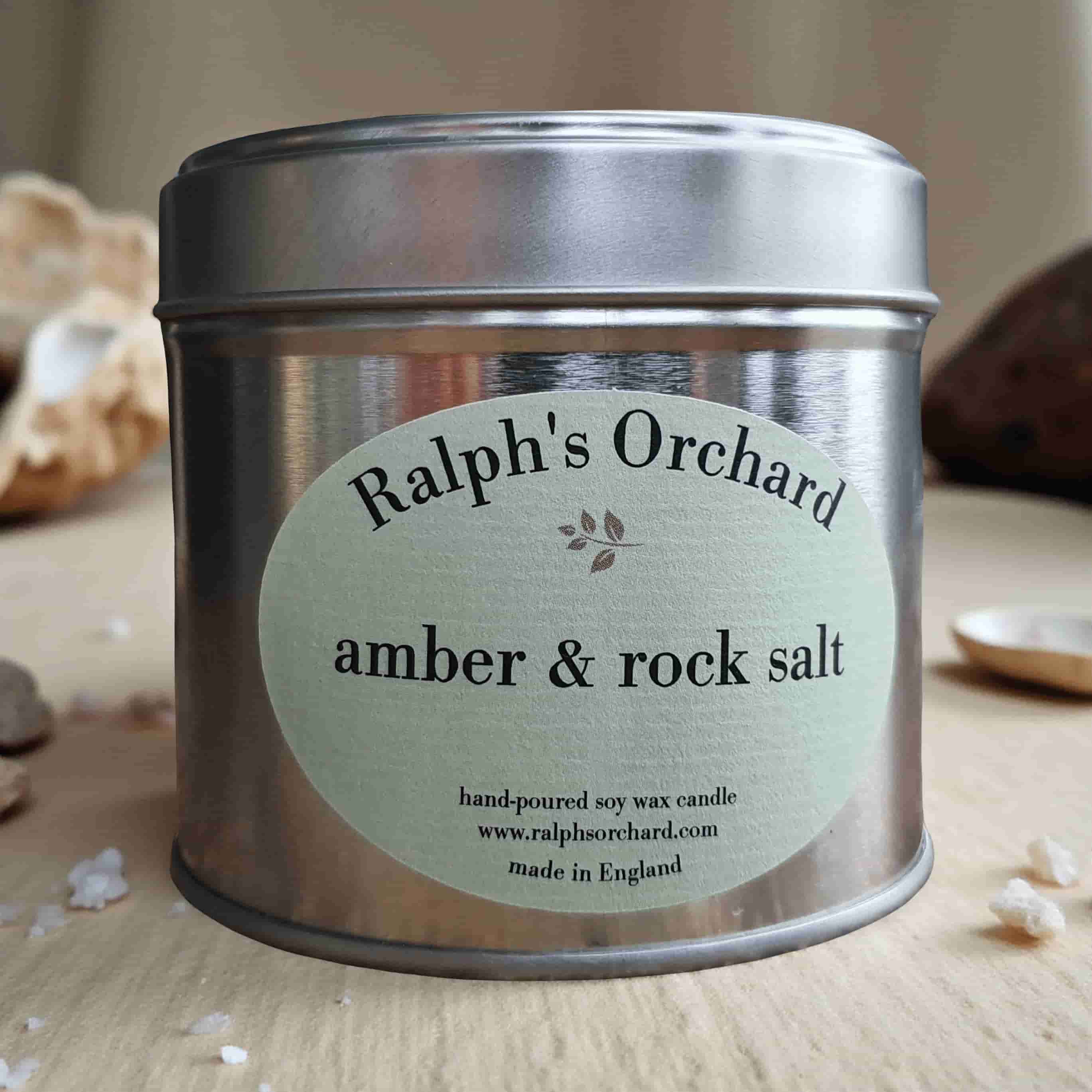 Amber & Rock Salt Candle 