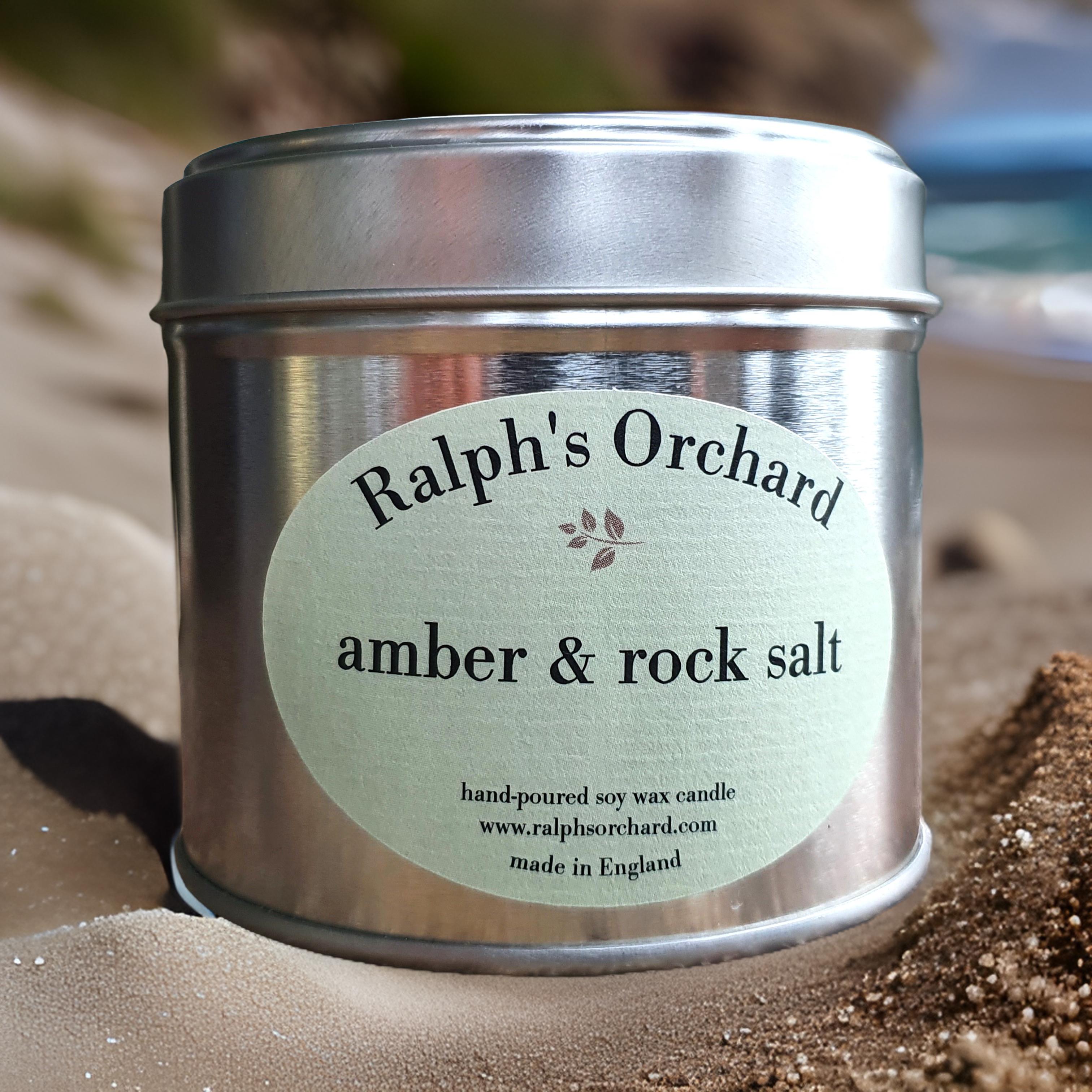 Amber & Rock Salt Candle 