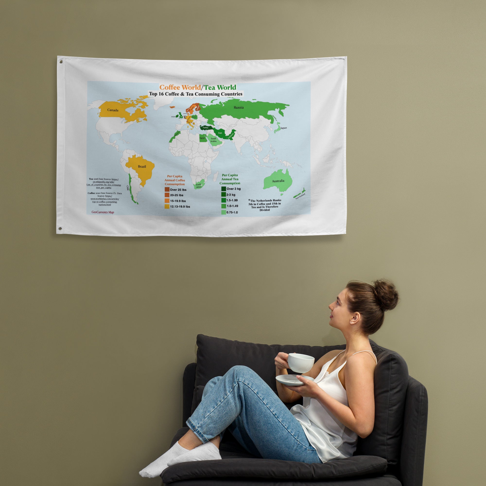 Flag of the world Coffee & Tea consumption