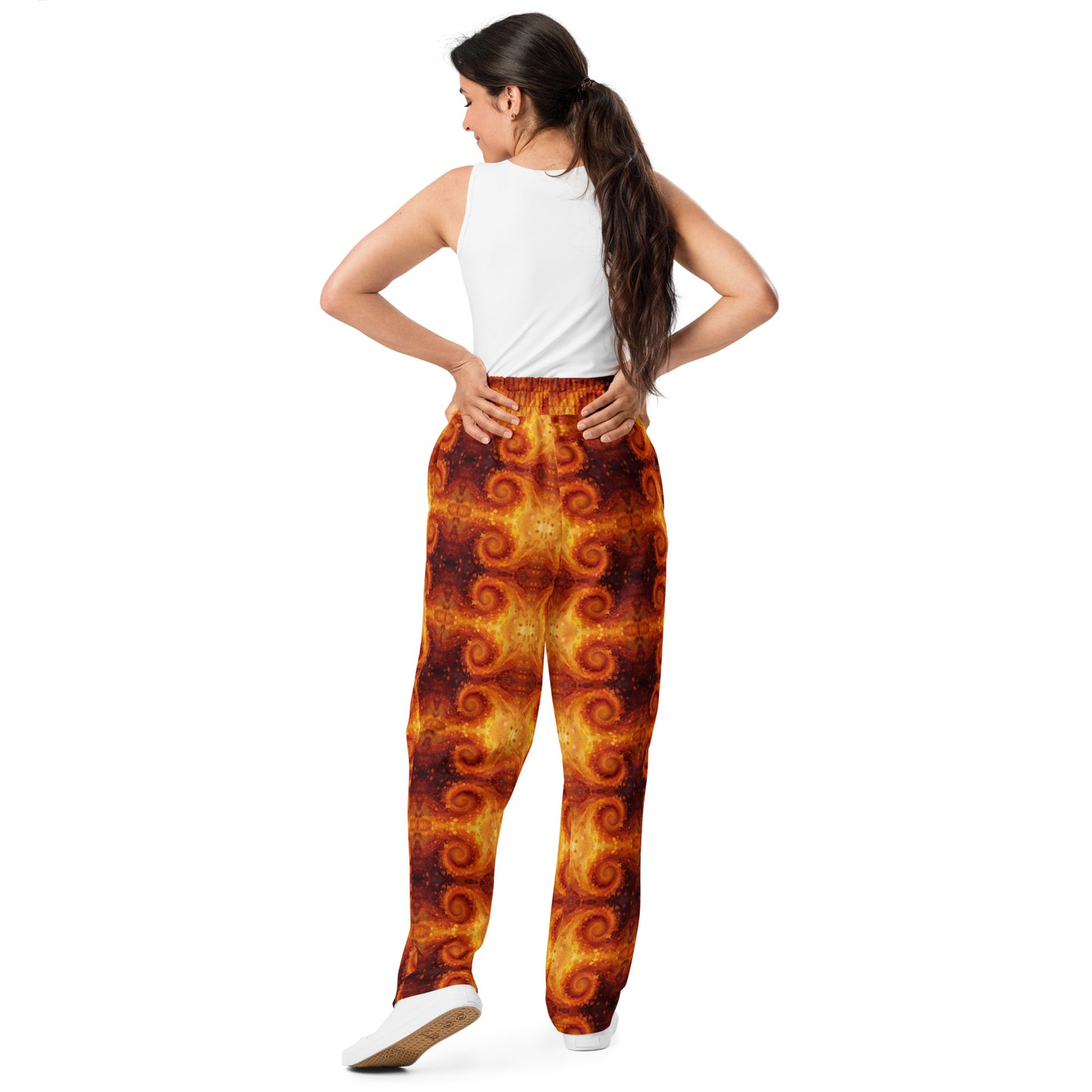 Autumn Swirl Wide-leg joggers
