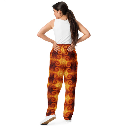 Autumn Swirl Wide-leg joggers