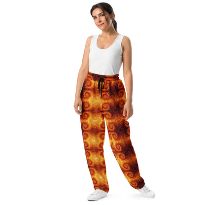 Autumn Swirl Wide-leg joggers