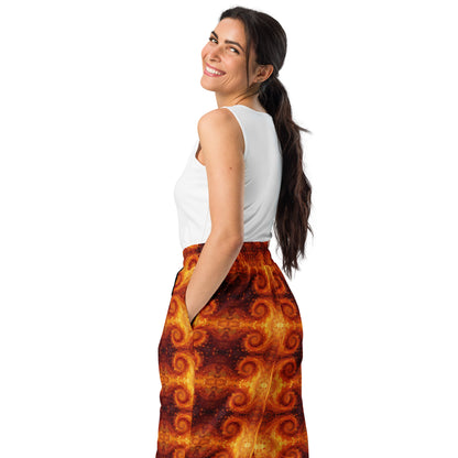 Autumn Swirl Wide-leg joggers