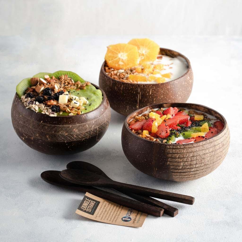 Eco-friendly coconut bowls