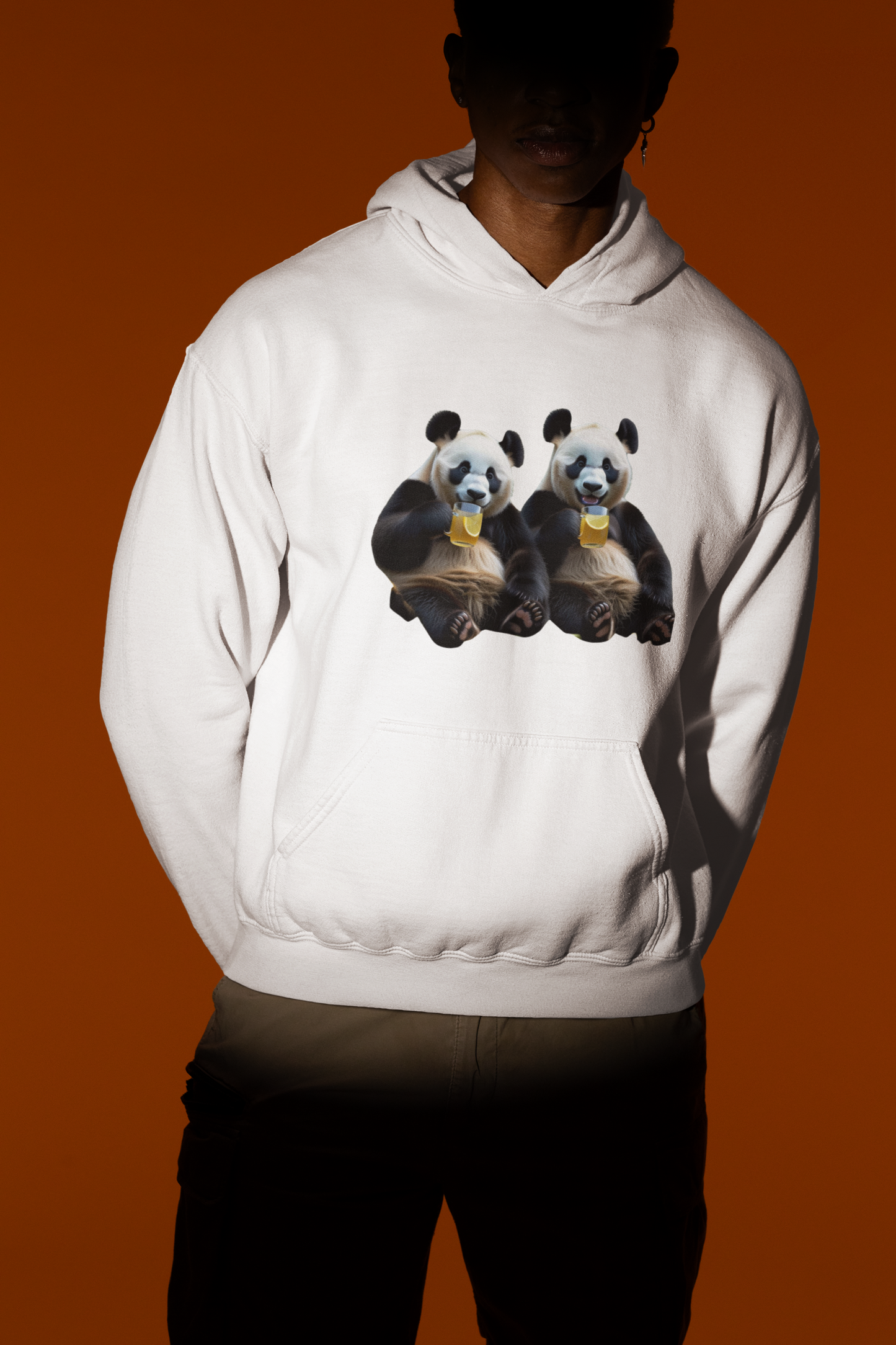 Panda Tea Unisex eco raglan hoodie