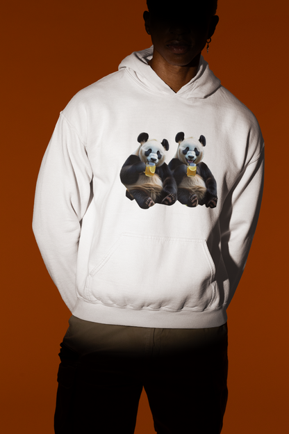 Panda Tea Unisex eco raglan hoodie